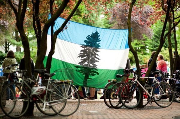 Cascadia 6 ft x 10 ft flag MADE IN CASCADIA / Nylon - Outdoor Use