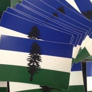 Cascadia Flag Sticker Packs - (4) 2x3" and (4) 3x5"!