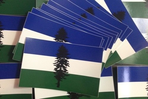 Cascadia Flag Sticker Packs - (4) 2x3" and (4) 3x5"!