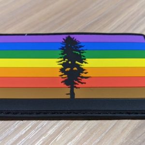 Cascadia PRIDE PVC Flag Patch: With Velcro Hook and Loop Backing