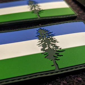 Cascadia PVC Doug Flag Patch: With Velcro Hook and Loop Backing