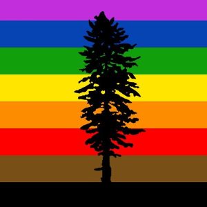 Cascadia Rainbow PRIDE Flag 3x5' Poly 200D