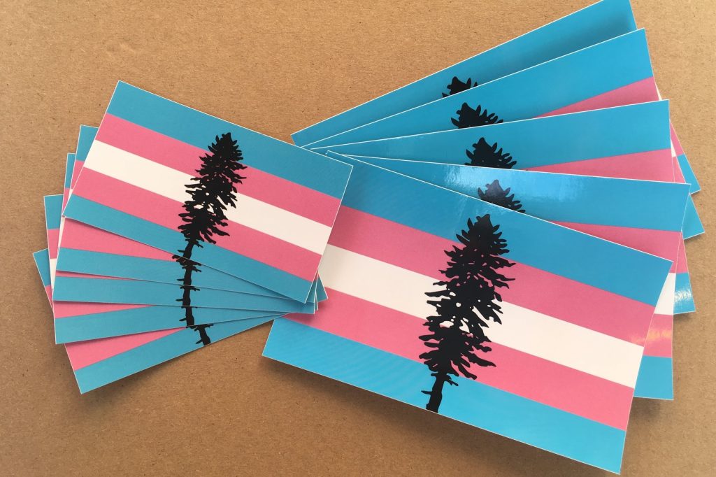 Cascadia Trans Stickers (5) 2x3" and (5) 3x5"