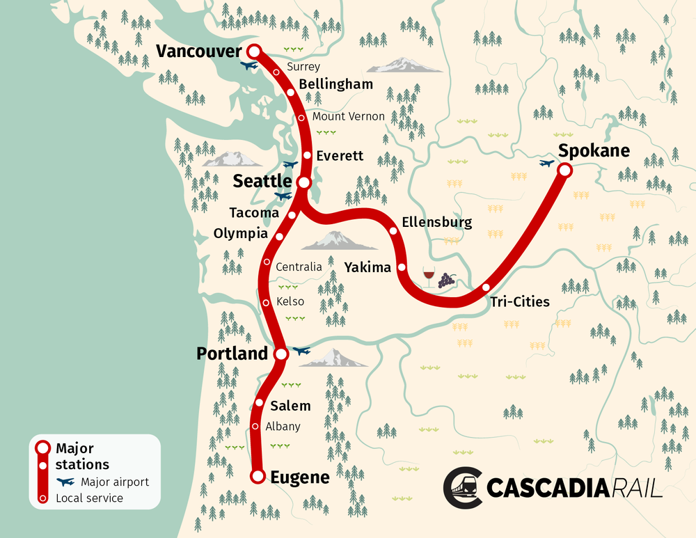 Cascadia Rail logo