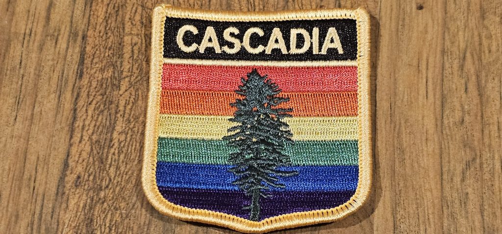 Pride Cascadia Shield iron on patch